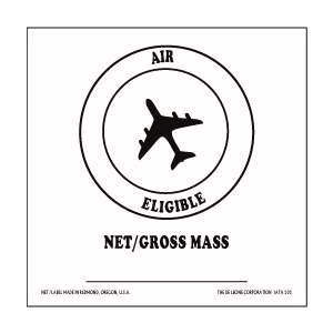 I.A.T.A Dangerous Goods Regulations - air eligibility markings 2" x 2" (paper) 1000/RL