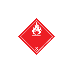 I.A.T.A. Dangerous Goods Labels - class 3 flammable liquids 4"" x 4"" 500/R
