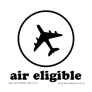 I.A.T.A Dangerous Goods Regulations - air eligibility markings 4" x 4" (vinyl) 500/RL
