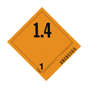 I.A.T.A Dangerous Goods Regulations - class 1 explosives 4½" x 4" (vinyl) 500/RL