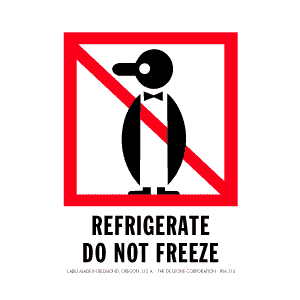 Label 3x4 Refrigerate Do Not Freeze 500/RL
