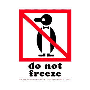 Label 3x4 Fragile "Do Not Freeze" 500/RL