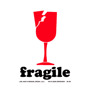 Label 4x6 'Fragile' 500/RL