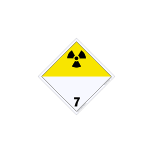 International Wordless Placards - class 7 radioactive tagboard Packaged-25