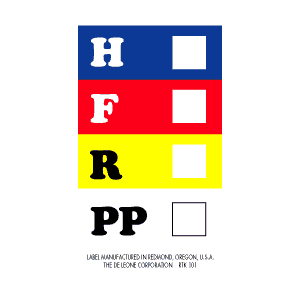 Right to know labels - HMIS 2"" x 1"" (paper) 500/RL