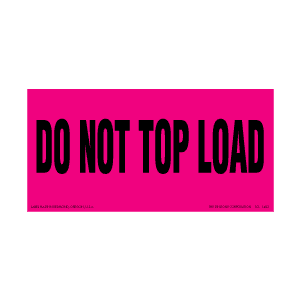 Label 3x6 ""Do Not Top Load"" RD29923 250/RL