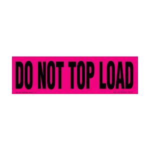 Label 3x10 "Do Not Top Load" Fluorescent PNK 250/RL