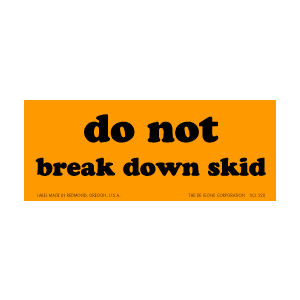 Do Not Labels 2" x 5" fluorescent orange 500/RL