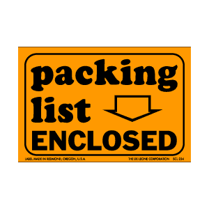 Shipping and Packaging Labels 2" x 3" fluorescent orange 500/RL