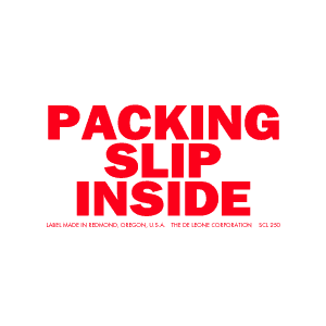 Label 2x4 "Packing Slip Inside" P/N:13741 500/RL