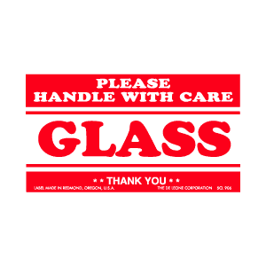 Label 2.5x4 "Please Handle With Care" Glass 500/RL