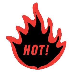 Hot and Cold Labels 2Â¼"" x 2Â½"" fluorescent red 500/RL