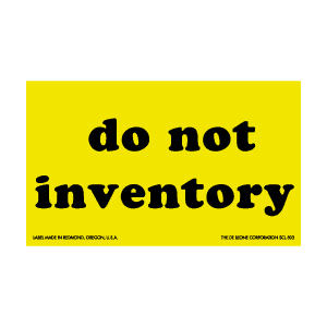 Label 3x5 Chartreuse 'Do Not Inventory' 500/RL