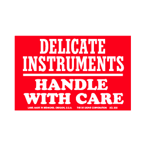 Label 3x4.5 Delicate Instrument Handle w/Care RD29283 500/RL