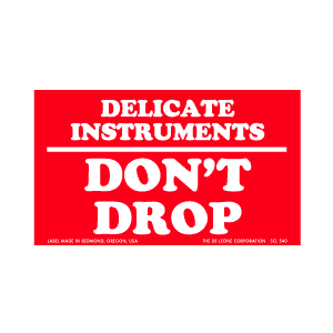 Label 3x5 Delicate Instruments Do Not Drop 500/RL