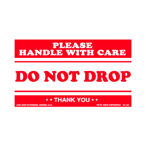 Label 3x5 Do Not Drop Handle w/Care 500/RL