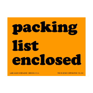 Shipping and Packaging Labels 3" x 4" fluorescent orange 500/RL
