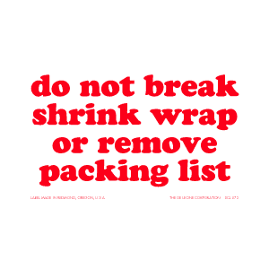 Label 3x5 Do Not Brk Shrnk Wrap Or Remove Packing Slp 500/RL