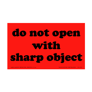 Do Not Labels 3"" x 5"" fluorescent red 500/RL