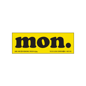Label 1x3 "Mon." Yellow 500/RL