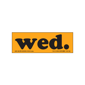 Label 1x3 "Wed." Orange 500/RL