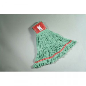 Web Foot Wet Mops, Cotton/Synthetic, Green, Large, 5-in. Red Headband