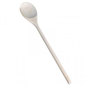 Heavy Duty Wooden Mixing Spoon, 16", Mixing Spoon, White