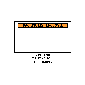 Envelope 7.5x5.5 "Packing List" Orange 1000/CS