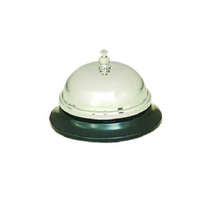 Call Bell, 3-3/8" Diameter, Brushed Nickel