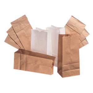 25# Paper Bag, 40-Pound Basis Weight, Brown Kraft, 8-1/4x15-7/8, 500-Bundle