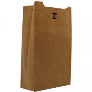 3# Paper Bag, 30-Pound Base Weight, Brown Kraft, 4-3/4x3-9/16, 500-Bundle