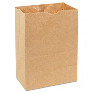 1/8 BBL 52# Paper Bag, Natural Grocery Sack, 500-Bundle