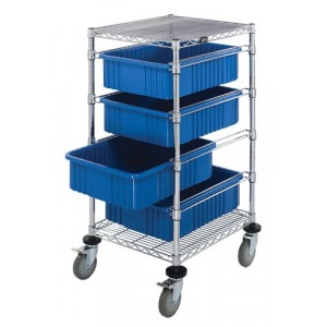 Quantum bin carts 21" x 24" x 45" Blue