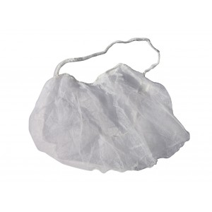 Beard Cover Non-woven White 100/BG 10/CS 90/PLT