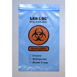 Bag Poly 6x9 2Mil Ziplock w/Print Blue-Tint (Biohazard) 1000/CS