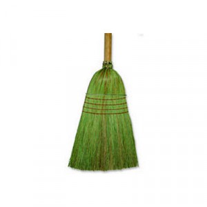 100% Corn Warehouse Brooms, 60", Black/Natural