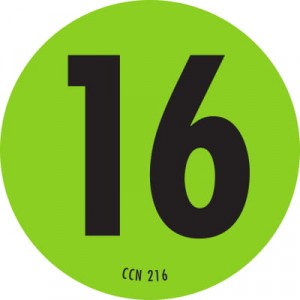 Label Paper 2" Dia "16" Permanent Green/Black 1000/RL