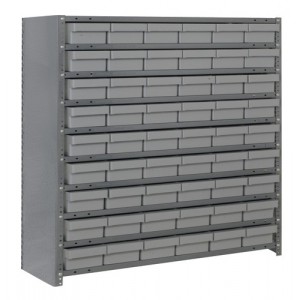 Euro Drawer Shelving Closed Unit - Complete Package 12" x 36" x 39" Gray