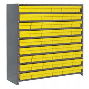 Euro Drawer Shelving Closed Unit - Complete Package 12" x 36" x 39" Yellow