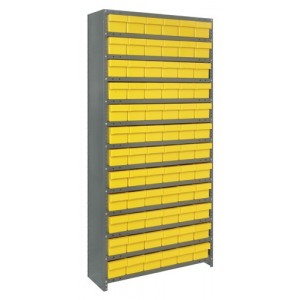 Euro Drawer Shelving Closed Unit - Complete Package 12" x 36" x 75" Yellow
