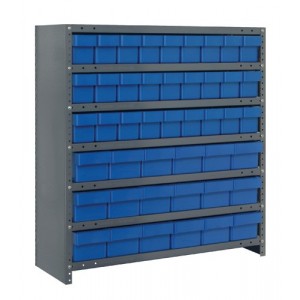 Euro Drawer Shelving Closed Unit - Complete Package 18" x 36" x 39" Blue