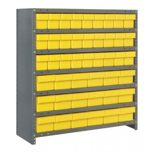 Euro Drawer Shelving Closed Unit - Complete Package 18" x 36" x 39" Yellow