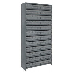 Euro Drawer Shelving Closed Unit - Complete Package 18" x 36" x 75" Gray