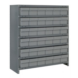Euro Drawer Closed Shelving System 24" x 36" x 39" Gray