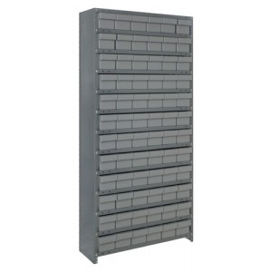 Euro Drawer Closed Shelving System 24" x 36" x 75" Gray