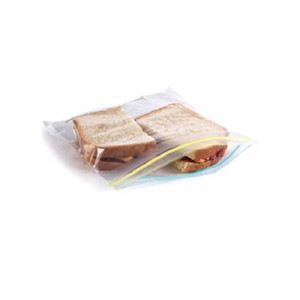 Sandwich Zipper Bags, 6 5/8w x 8h, Clear, 50/Box
