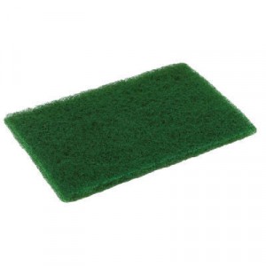 Medium Duty Scouring Pad, 6x9, Green, 10 per Pack