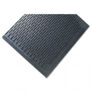 Crown-Tred Indoor/Outdoor Scraper Mat, Rubber, 44-1/2x67-3/4, Black