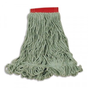 Super Stitch Blend Mop Heads, Cotton/Synthetic, Green, Large