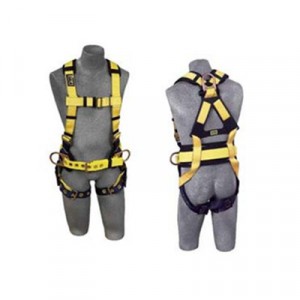 Full-Body Harness, Tongue Buckles, Side/Back D-Rings, Large, 420lb Capacity